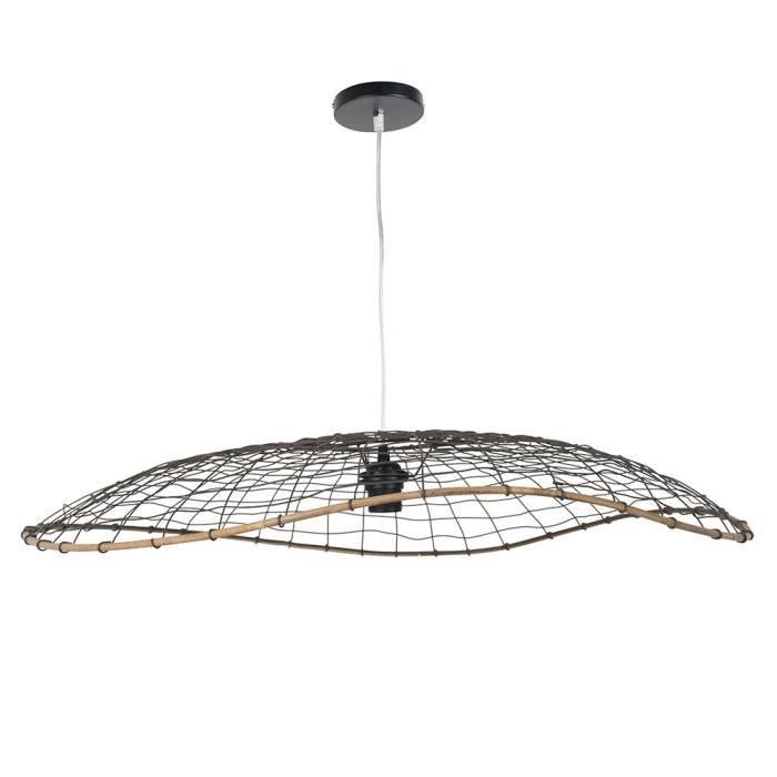 LANKA Lustre - suspension XXL 80x12 cm tressé a la main E27 60W