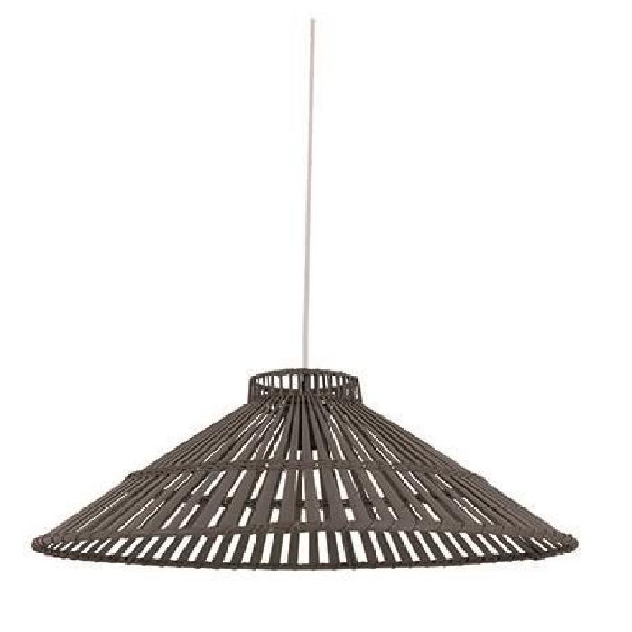 RANGOON Lustre - suspension bambou diametre 60 cm E27 100W gris