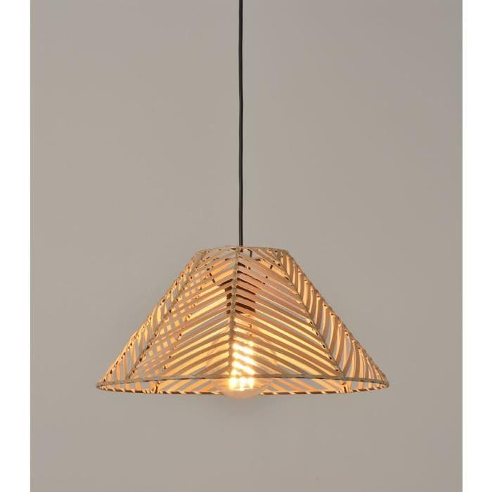 SEBU Lustre - suspension rotin 38,5 cm E27 100W