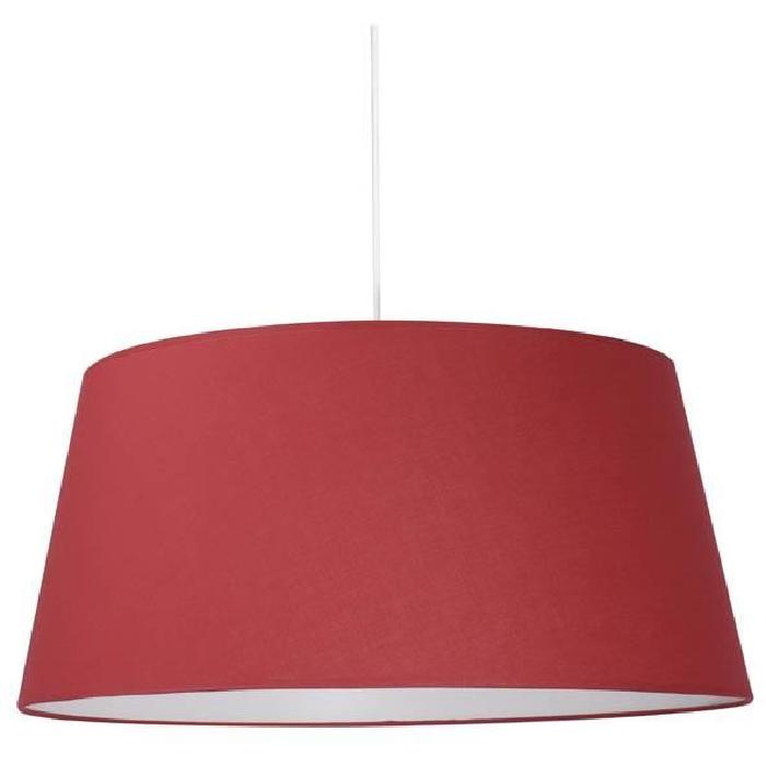 Lustre Tambour diametre 60 cm E27 100W rouge