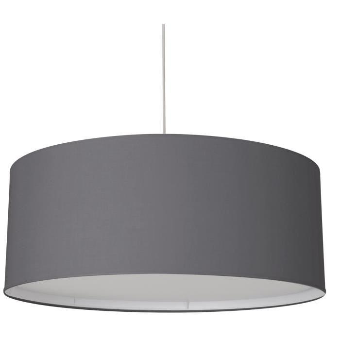 Lustre - suspension cylindre Obi avec cover Ř60 cm E27 100 W gris anthracite