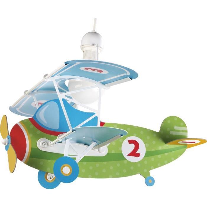 Lustre suspension chambre enfant Baby Plane Green - Vert