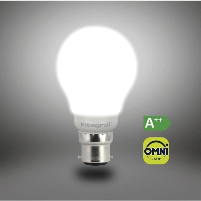 INTEGRAL LED Ampoule classic globe B22 470lm 5,5W équivalent a 40W