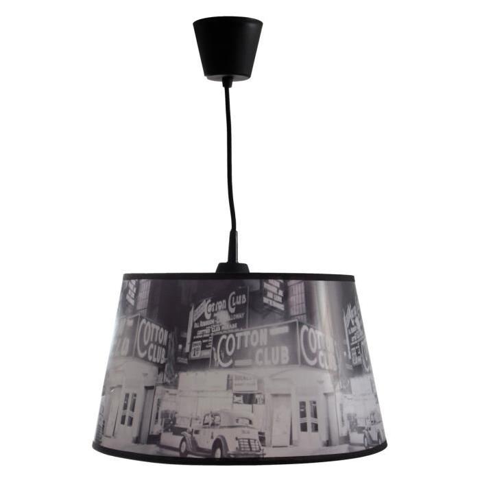 Lustre - suspension Flama 30 cm noir et blanc