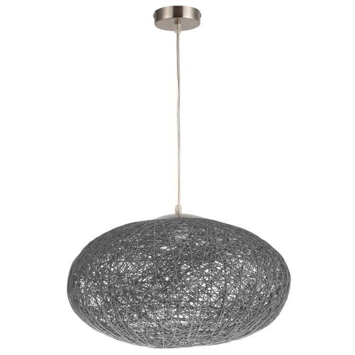 Lustre - suspension Exotico ovale 45 cm gris