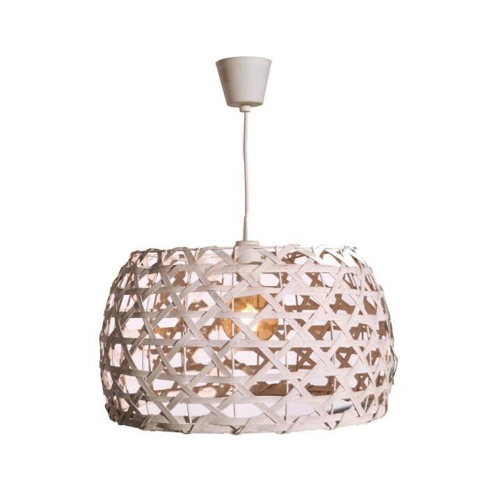 Lustre - suspension Karamaille forgee trek 45 cm blanc