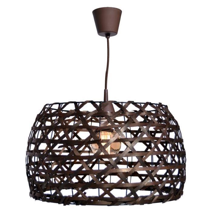 Lustre - suspension Karamaille forgee trek 45 cm marron