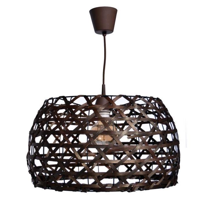 Lustre - suspension osier 35 cm marron