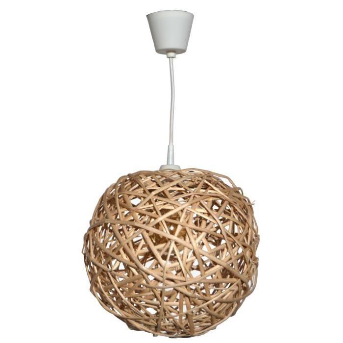 Lustre - suspension Natura en osier Ř40 cm