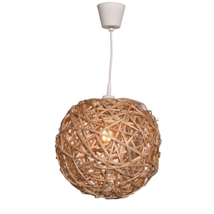 Natura Lustre - suspension perforée 35 cm. Coloris naturel