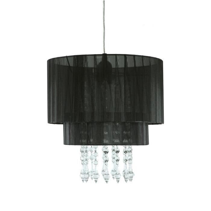 RANEX Lustre - suspension Lustre Amy E27 60W noir et transparent