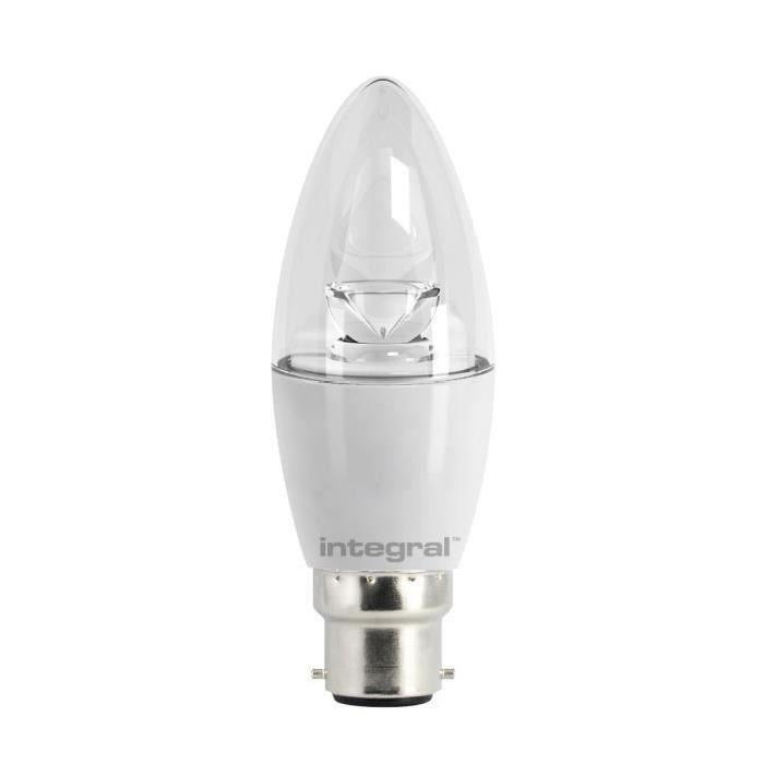 INTEGRAL LED Ampoule Flamme B22 540lm 6W équivalent a 40W 5000K Claire