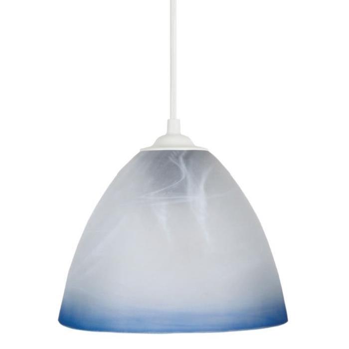 BELGICA Suspension verre 17x17x80 cm Bleu