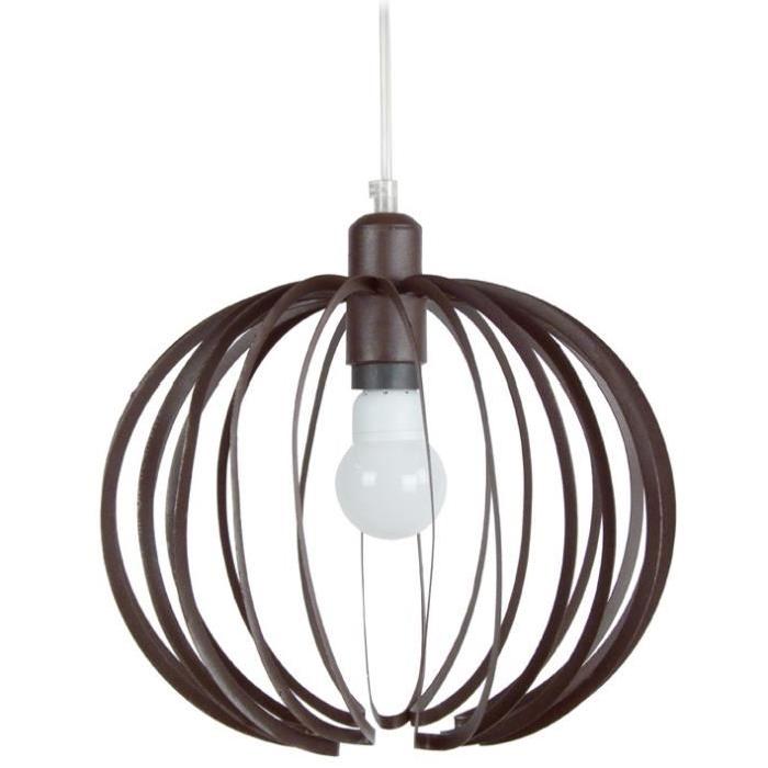 AFONSO 25 Suspension acier 25x25x80 cm Marron