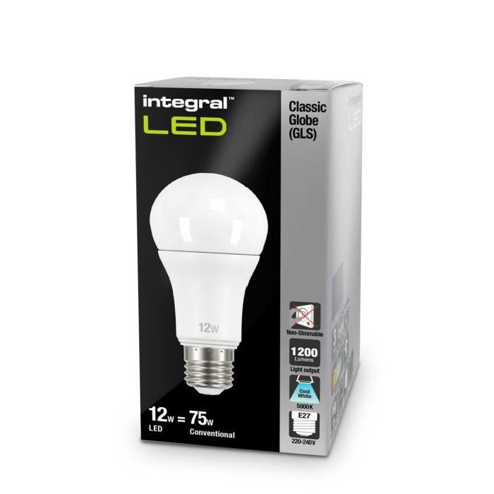 INTEGRAL LED Ampoule E27 10.5W/1100Lm équivalent a 75W 5000K