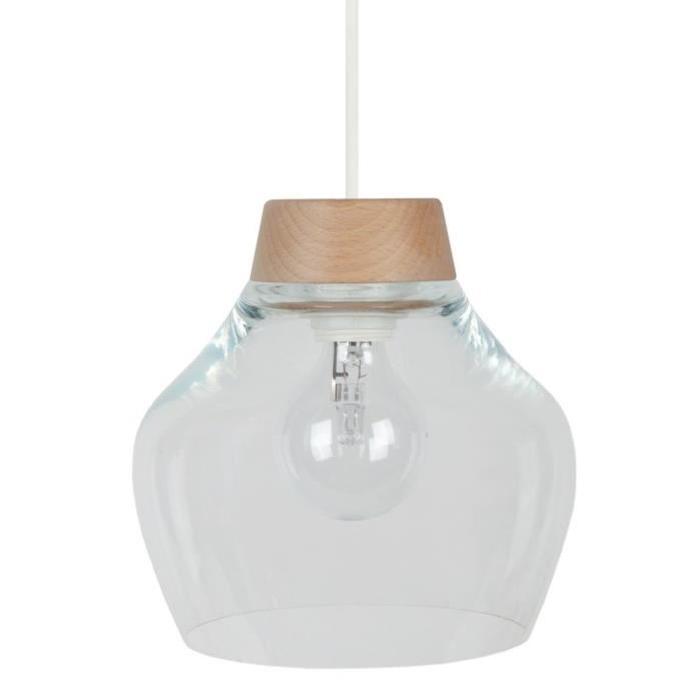 BUNDA Suspension verre 20x20x80 cm Transparent