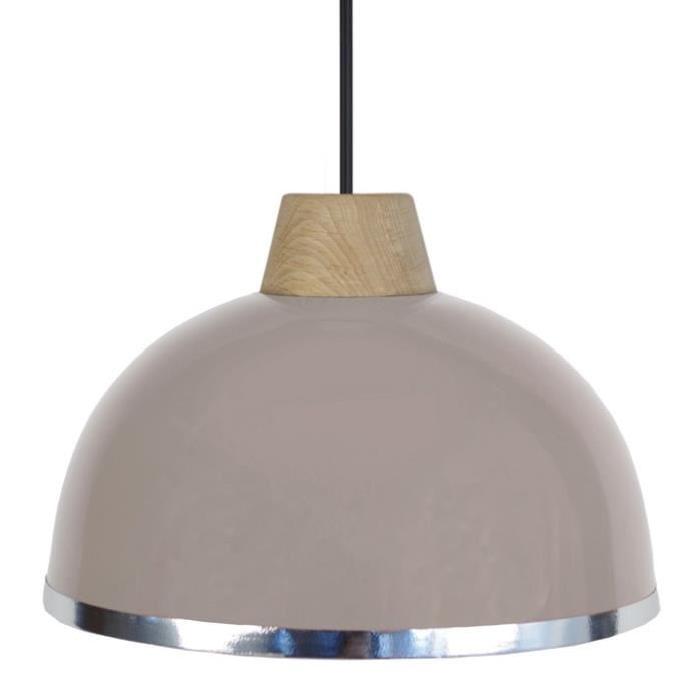 DEMI-BOULE B Suspension acier 24x24x90 cm Taupe