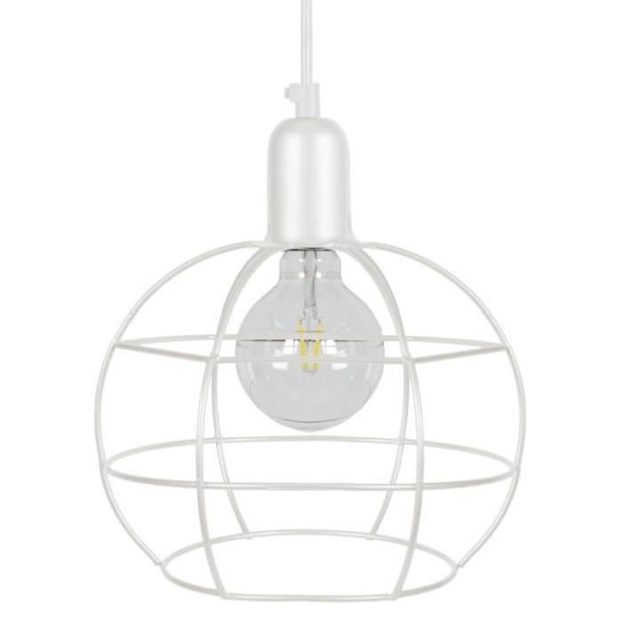 ARMILARE Suspension acier 25x25x90 cm Blanc