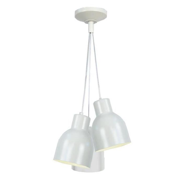 CARLSON Lustre acier 30x30x100 cm Blanc