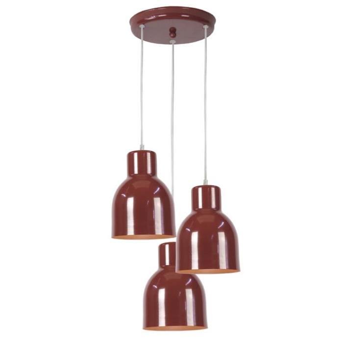 CARLSON Lustre acier 30x30x100 cm Marron