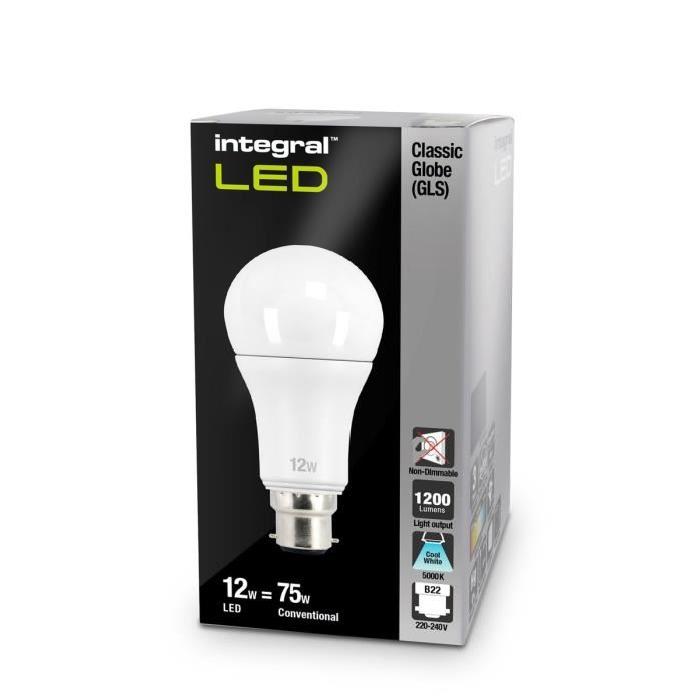 INTEGRAL LED Ampoule B22 10,5W équivalent a 75W 5000K