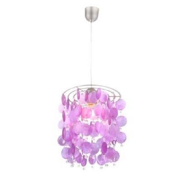 GLOBO LIGHTING Suspension nickel mat en acrylique translucide - H 120 x Ř 26,5 cm