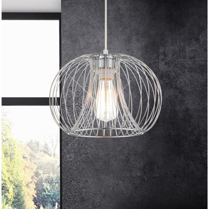 GLOBO LIGHTING Suspension chrome - Diametre 30 cm - Hauteur 12 cm