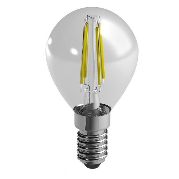 DURACELL Ampoule LED a filaments E14 sphérique 4 W équivalence 40 W blanc chaud