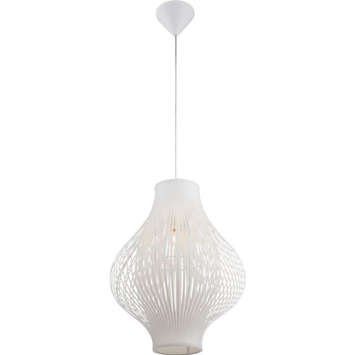 GLOBO LIGHTING Suspension plastique - Diametre 37 cm - Hauteur 12 cm - Blanc