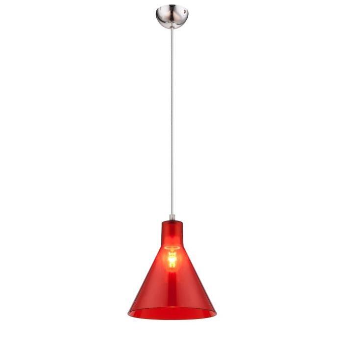 GLOBO Suspension acrylique L21,5 x l21,5 x h113 cm - Rouge