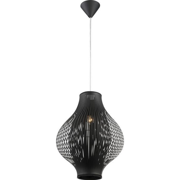 GLOBO LIGHTING Suspension plastique - Diametre 37 cm - Hauteur 12 cm - Noir