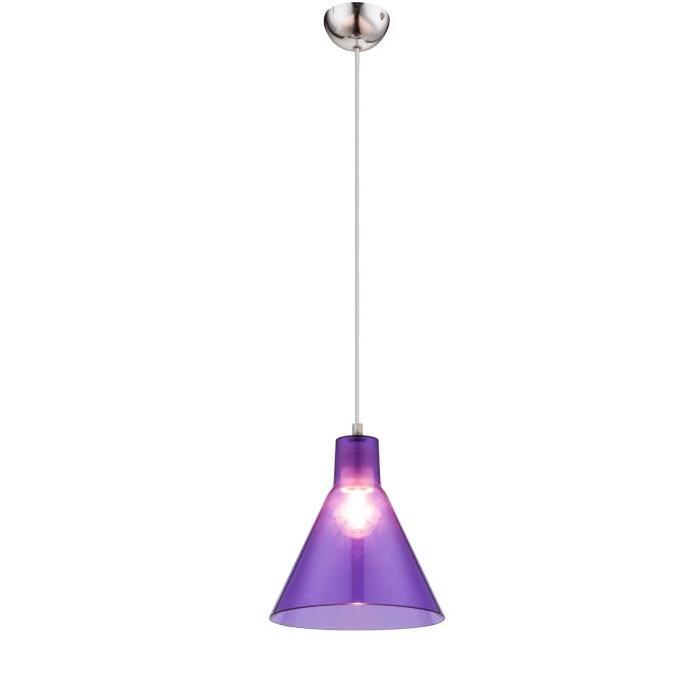 GLOBO Suspension acrylique L21,5 x l21,5 x h113 cm - Lilas