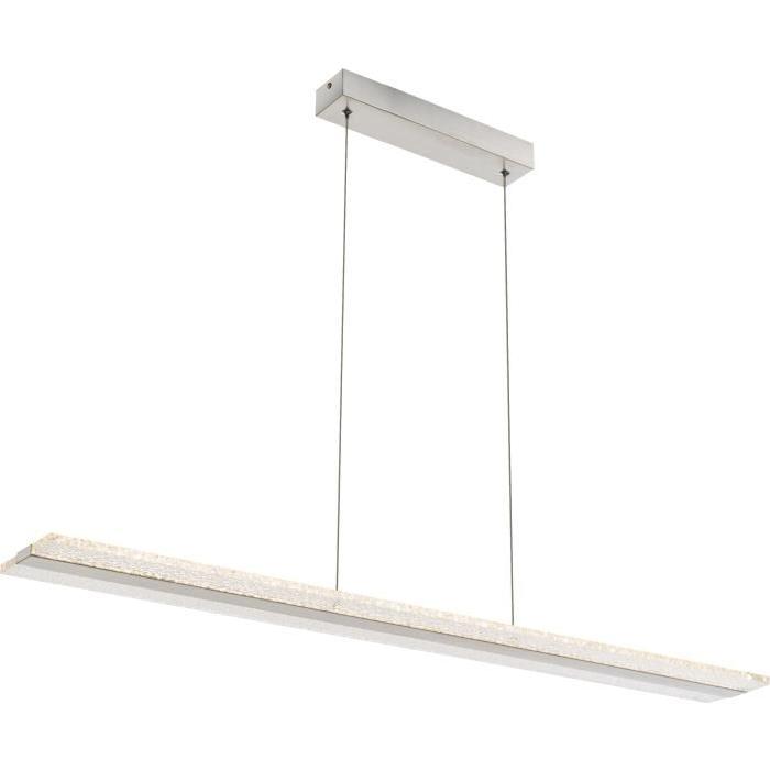 Suspension LED en nickel mat 150x12x100cm