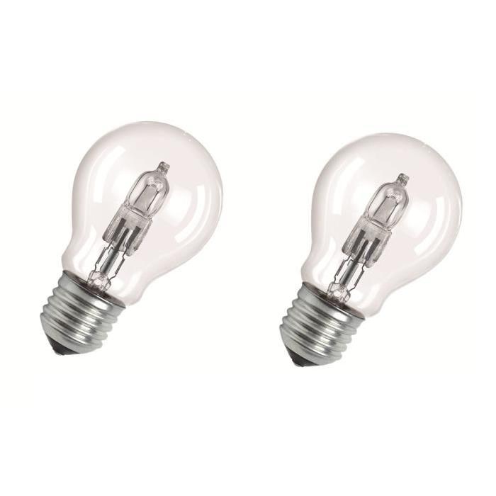 OSRAM Lot de 2 ampoules Eco-Halogenes E27 77 W équivalent a 100 W forme classique