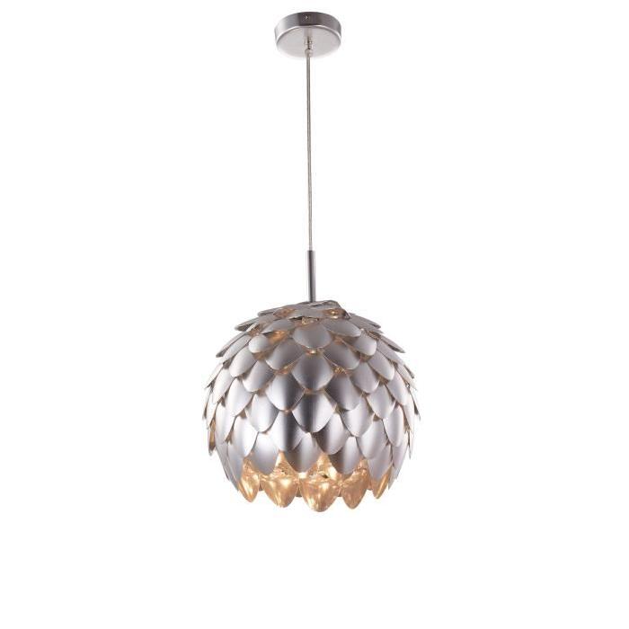 GLOBO LIGHTING Suspension chromé - Diametre 30 cm - Hauteur 12 cm - Aluminium chromé