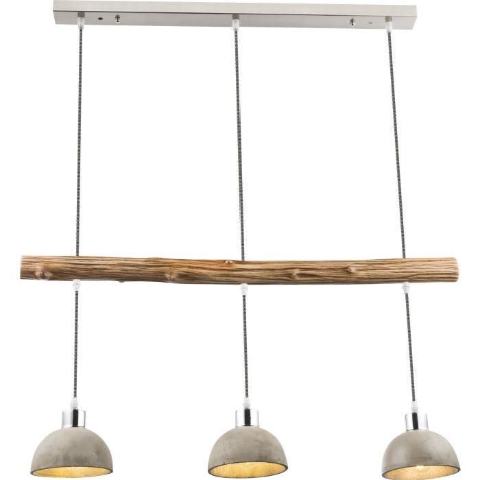 Suspension en nickel mat 105x15x85 cm Bois