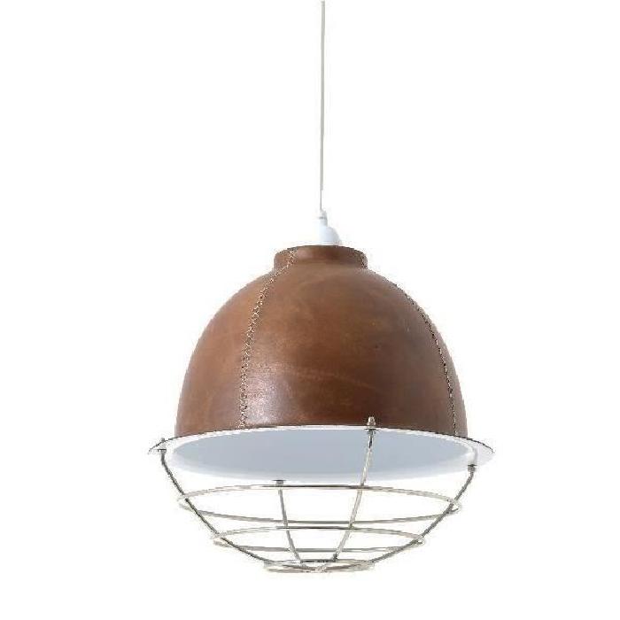 Lustre - suspension cuir Keanu Ř30 x 21 cm - Brun