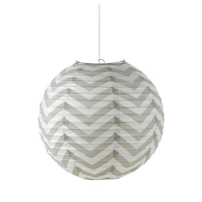 Lustre - suspensions boule Sune diametre 35 cm gris