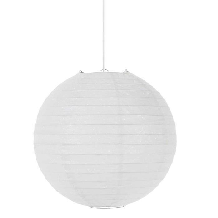 Lustre - suspensions boule Disco diametre 35 cm blanc