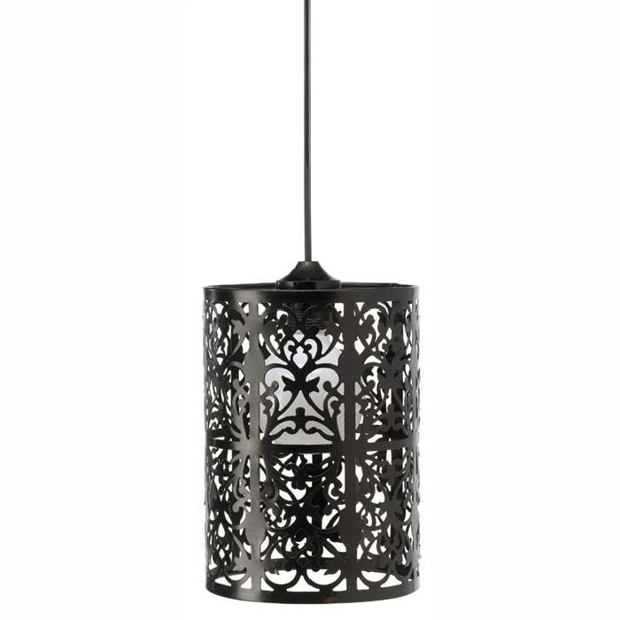 TANGER Lustre - suspension noire Ř19cm. Hauteur 25 cm