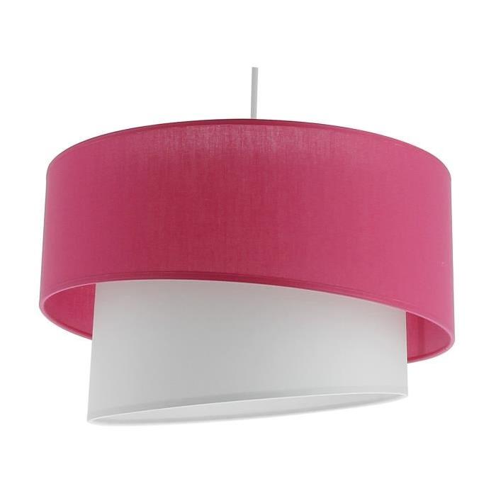 Suspension Ionos E27 60 W blanc et framboise