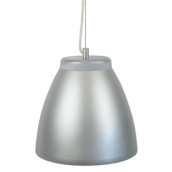 TROFA   Lustre - suspension céramique,  diametre 25 cm,ronde , argent, top métal