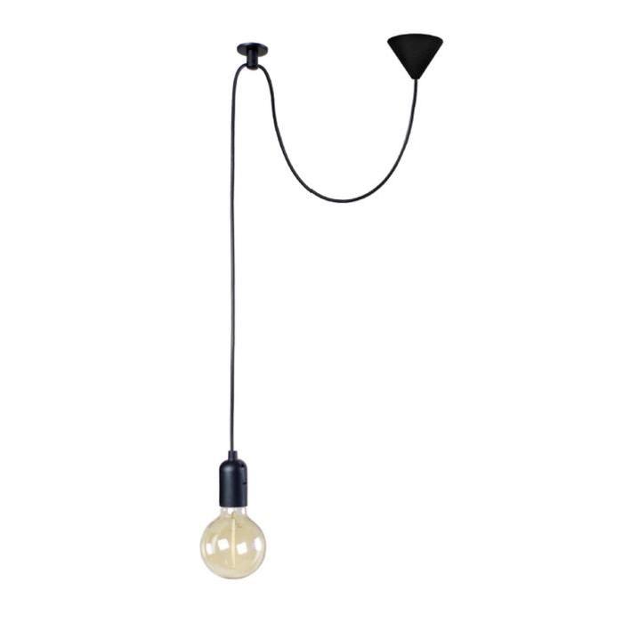 TOSEL Lustre - suspension Krake Ř20 cm hauteur 150 cm E27 40W noir et transparent