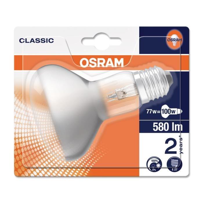 OSRAM Ampoule Spot Eco-Halogene R80 E27 77 W équivalent a 100 W