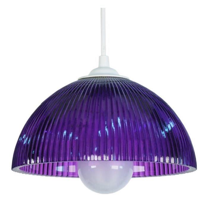 HOLLOPHANE Suspension verre centrifugée- 25x25x80 cm - Violet