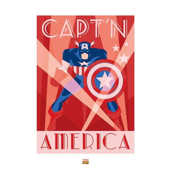 Affiche papier - Marvel Deco (Captain America)   -  60x80 cm