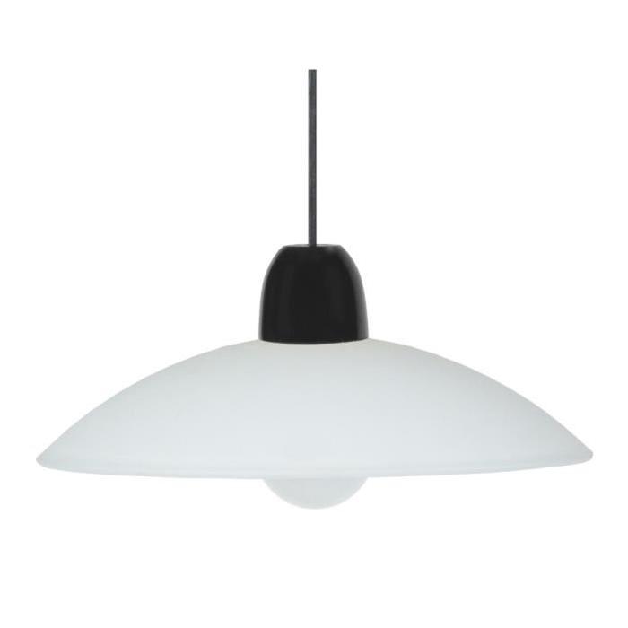 GRENOBLE Suspension verre 42x42x90 cm Noir