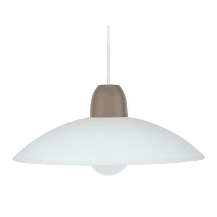 GRENOBLE Suspension verre 42x42x90 cm Taupe