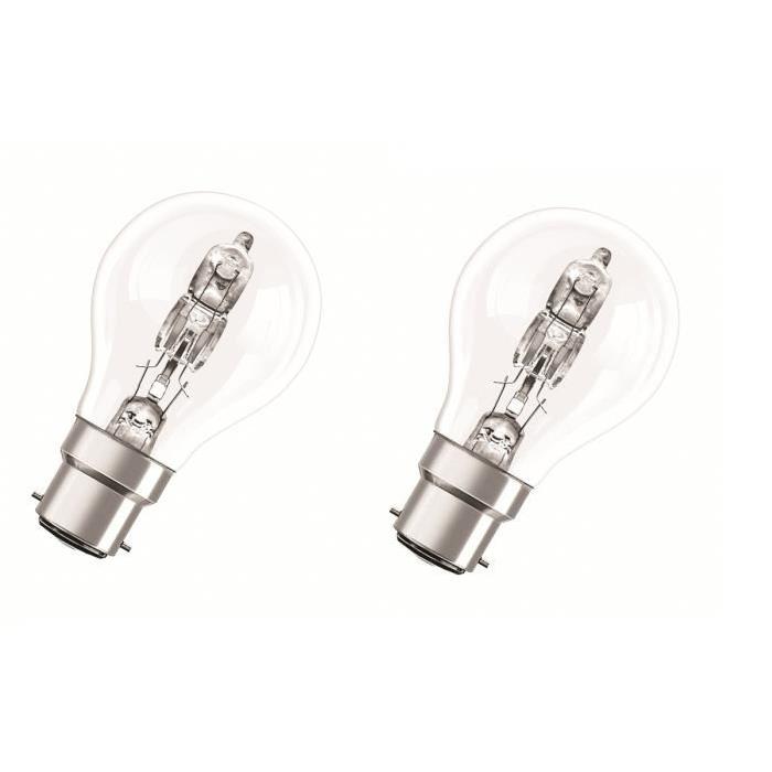 OSRAM Lot de 2 ampoules Eco-Halogenes B22 30 W équivalent a 40 W forme classique