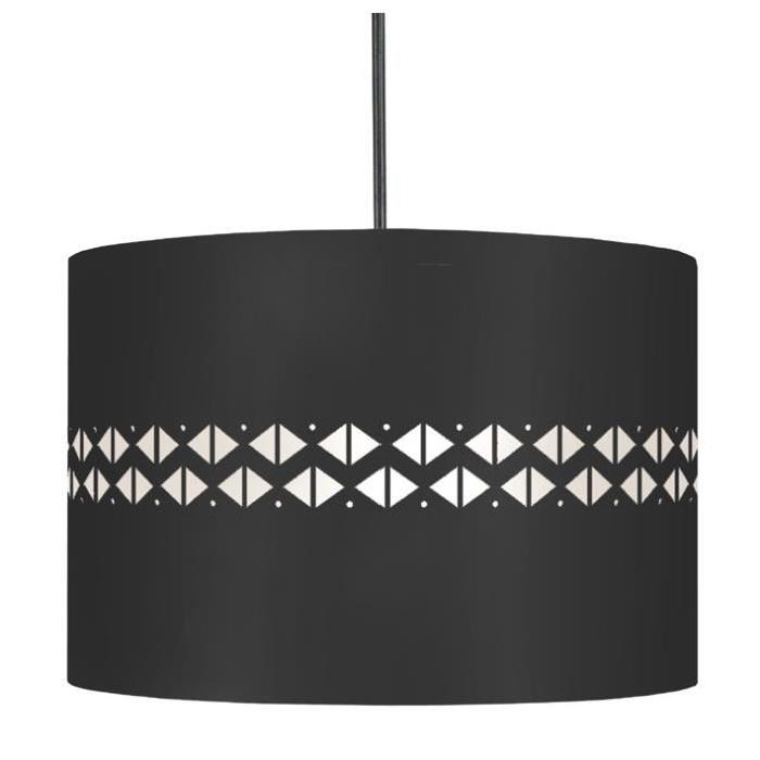 IKAT DIAMANTS Suspension tôle acier - 30x30x80 cm - Noir